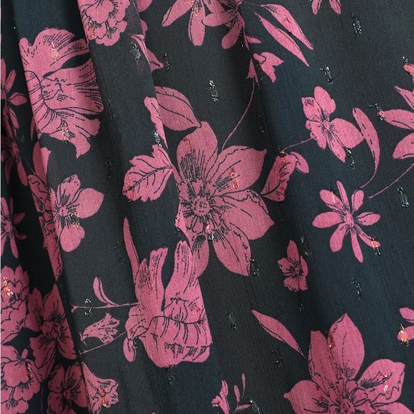 Lulus Love And Blooms Navy Floral Off-the-Shoulder Maxi NWT - Picture 6 of 16